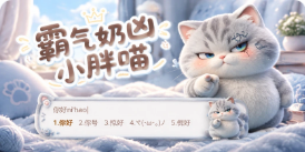 霸气奶凶小胖喵皮肤